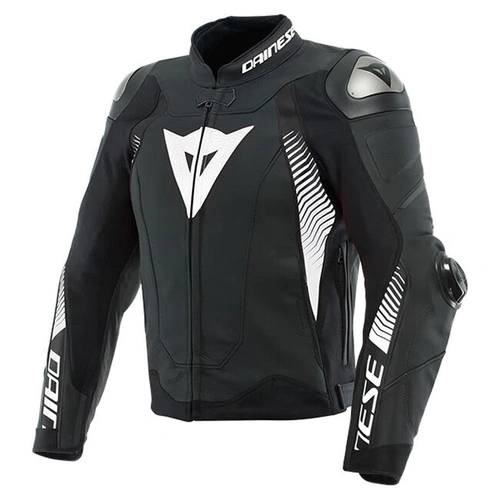 Dainese Super Speed 4 Leather Jacket - Matt Black/White