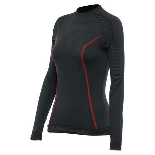 Dainese Ladies Longsleeve Thermo Shirt - Black/Red - S - SKU:2123403