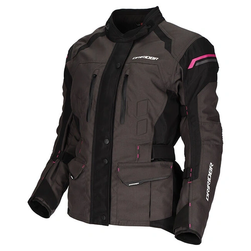 Dri Rider Compass 4 Womens Jacket - Grey/Magenta - L 18 - SKU:2123653