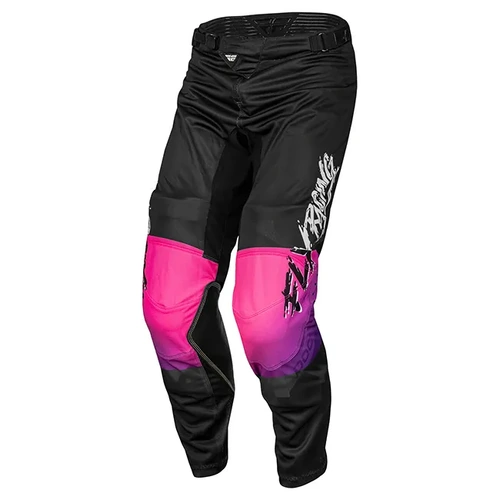 Fly Racing Kinetic Mesh Khaos MX Pants - Black/Purple/Pink - 26 - SKU:2123791