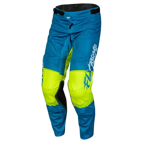 Fly Racing Youth Kinetic Mesh Khaos MX Pants - Blue/White/Hi-Vis - 24 - SKU:2123796