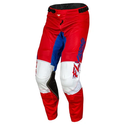Fly Racing Youth Kinetic Mesh Khaos MX Pants - Red/White/Blue