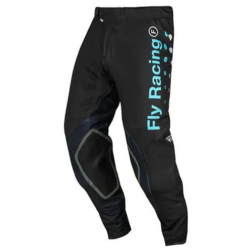 Fly Racing Evo Strobe MX Pants - Black/Electric Blue - 34 - SKU:2124313