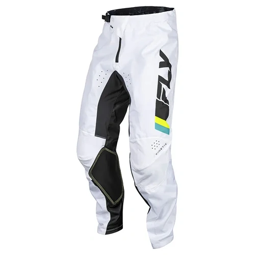 Fly Racing Kinetic Prix MX Pants - White/Black/Hi-Vis