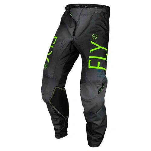 Fly Racing Youth Kinetic Prodigy MX Pants - Charcoal/Neon Green/True Blue - 18 - SKU:2124558