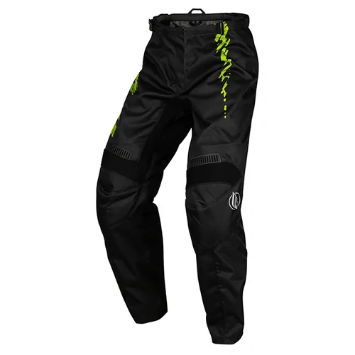 Fly Racing Youth F-16 MX Pants - Black/Neon Green/Light Grey