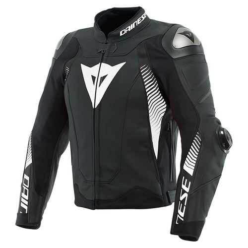 Dainese Super Speed 4 Leather Jacket - Matt Black/White - 62 - SKU:2124978