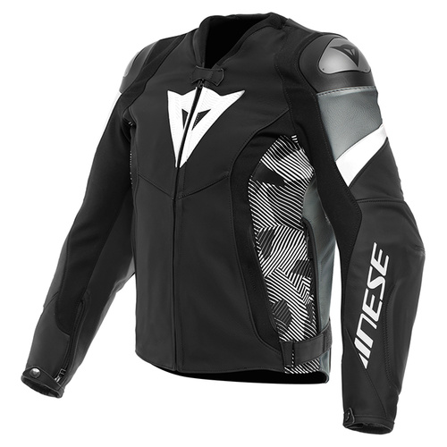 Dainese Avro 5 Leather Jacket - Black/White/Anthracite - 60 - SKU:2125226
