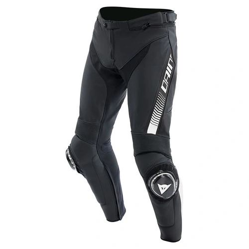 Dainese Super Speed Leather Pants - Black/White - 50 - SKU:2125248