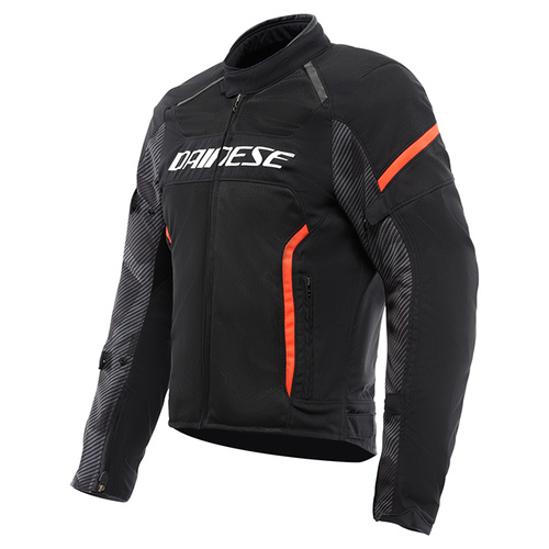 Dainese Air Frame 3 Tex Jacket - Black/Black/Fluro Red - 48 - SKU:2125559