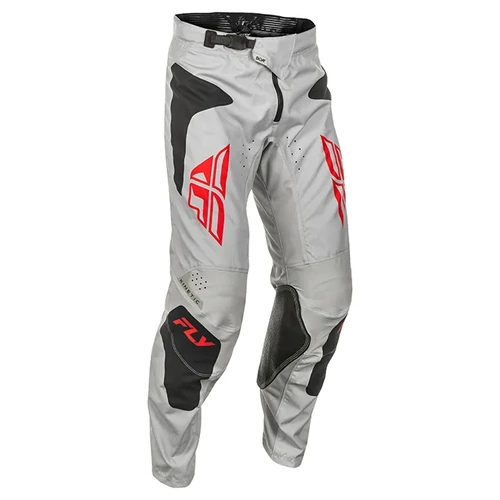Fly Racing 2025 Kinetic Sym MX Pants - Light Grey/Red/Black