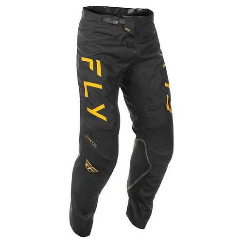 Fly Racing 2025 Kinetic Center MX Pants - Black/Gold - 28 - SKU:2126338