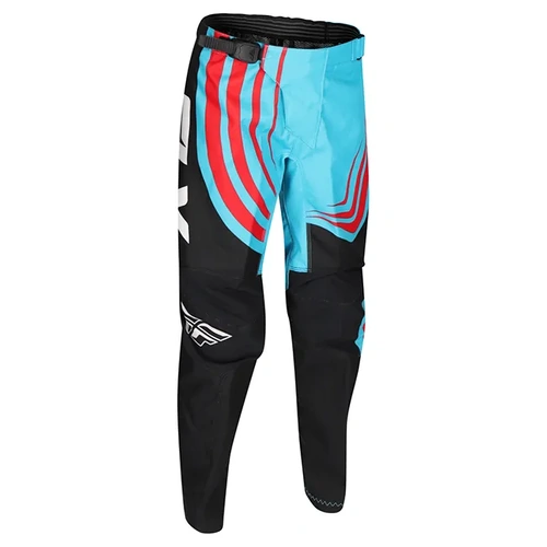 Fly Racing 2025 Youth F-16 MX Pants - Cyan/Black/Red - 18 - SKU:2126495