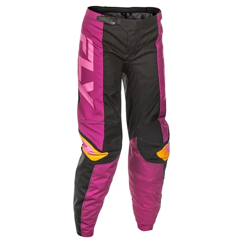 Fly Racing 2025 Ladies F-16 MX Pants - Black/Mauve/Yellow - 6 - SKU:2126558