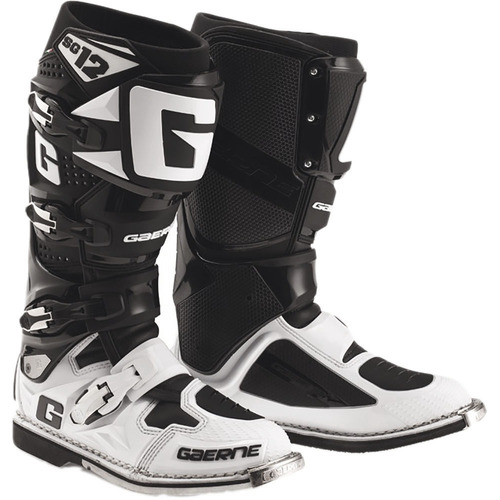 Gaerne SG-12 Black and White Boots - SKU:217401446