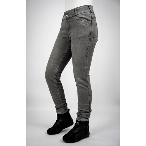 Bull-It Womens Willow Slim/Regular Motorcycle Jeans - Grey