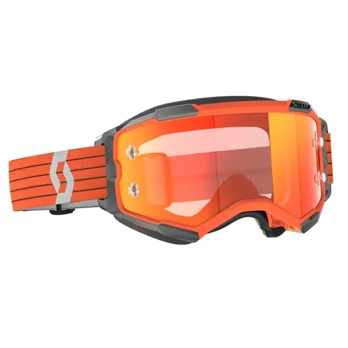 Goggle Fury With Orange Chrome Lens - Orange/Grey