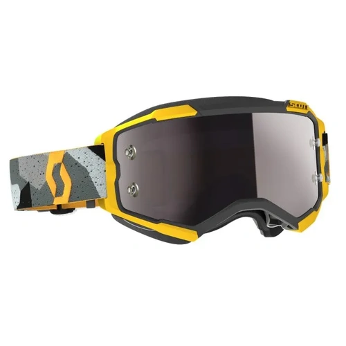 SCOTT Fury Goggle With Silver Chrome Lens - Camo Grey/Yellow
