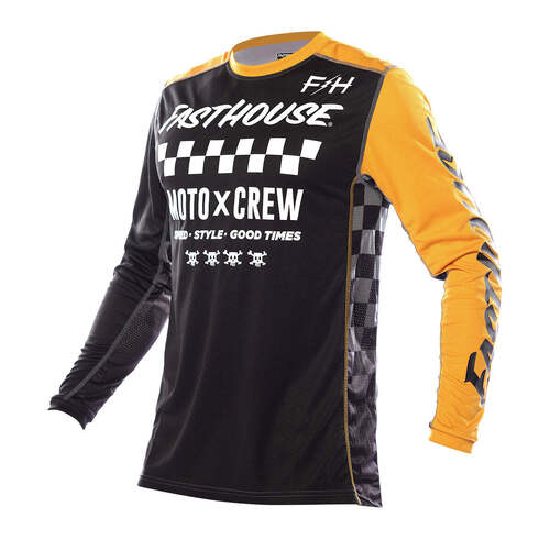 Fasthouse Grindhouse Alpha Jersey - Black/Amber - S - SKU:27510208