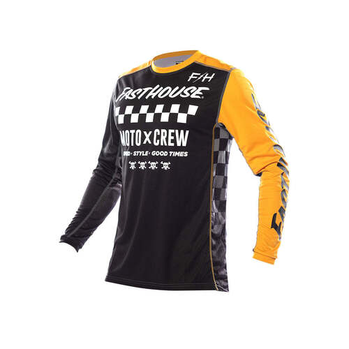 Fasthouse Grindhouse Alpha Youth Jersey - Black/Amber