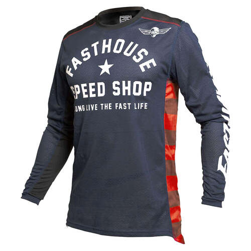 Fasthouse Originals Air Cooled Jersey - Navy/Black - S - SKU:27563008
