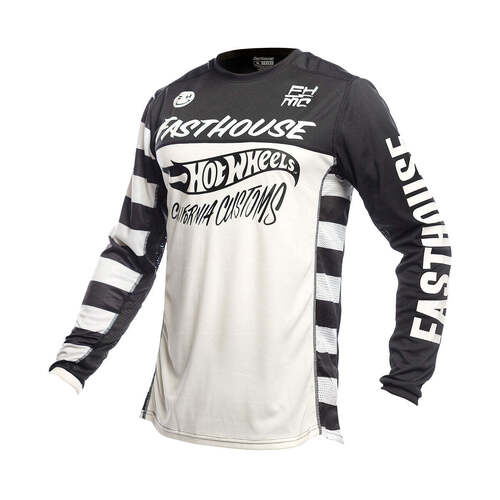 Fasthouse Grindhouse Hot Wheels Youth Jersey - Black/White - XS - SKU:27721020