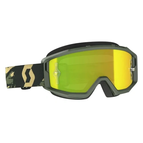 SCOTT Primal Goggle With Yellow Chrome Lens - Camo Kaki