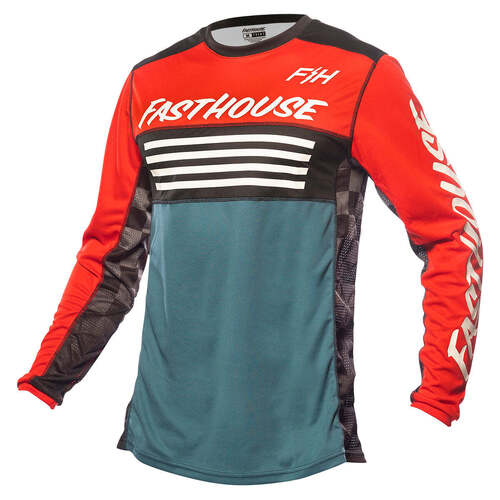 Fasthouse Grindhouse Omega Jersey - Red/White/Blue - S - SKU:28024108