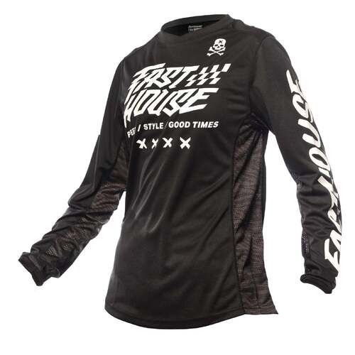Fasthouse Grindhouse Rufio Womens Jersey - Black - S - SKU:28120001
