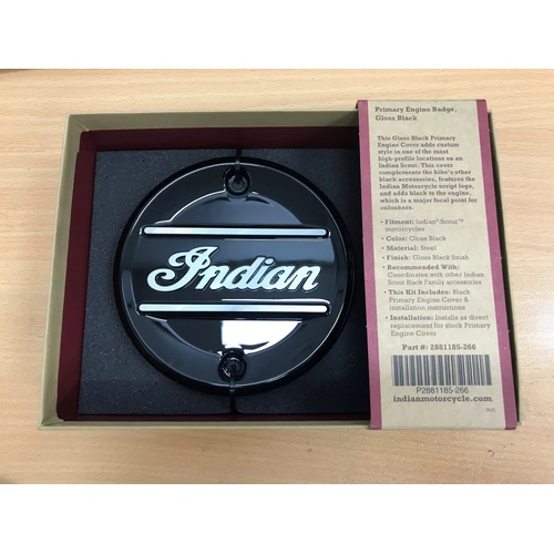 SCOUT/SCOUT SIXTY 2015-24  PRIMARY COVER BADGE INDIAN SCRIPT  BLACK 2881185-266 - SKU:2881185266