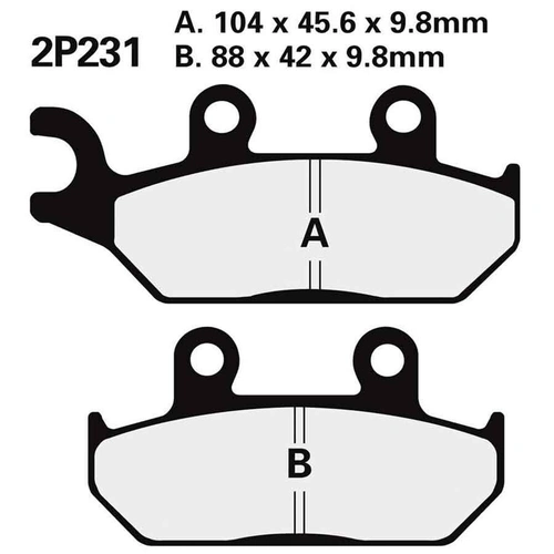 BRAKE PADS 2P-231 NS/SS