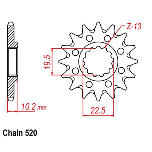 Front Sprocket - Steel 15T 520P