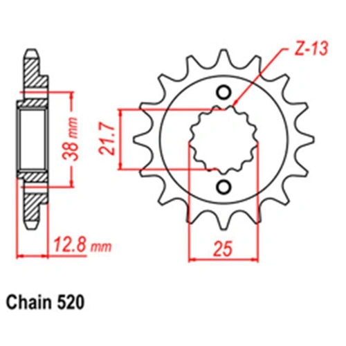 FRT SPR STEEL 15T 520P
