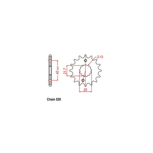 Front Sprocket - Steel 15T 520P D/D