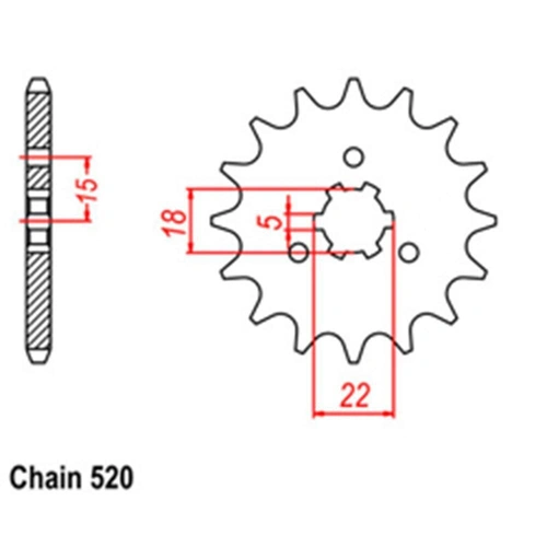 Front Sprocket Steel 13T 520
