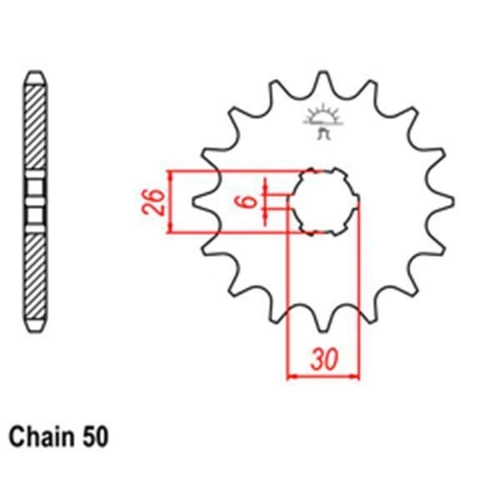 Front Sprocket Steel 17T 530