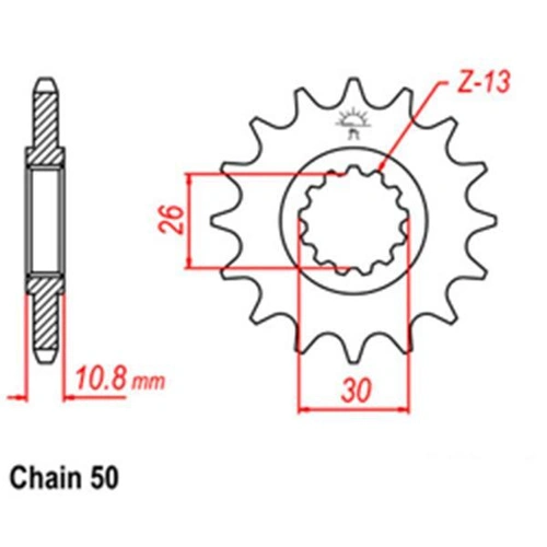 Front Sprocket - Yamaha - 530 - Steel - 15T