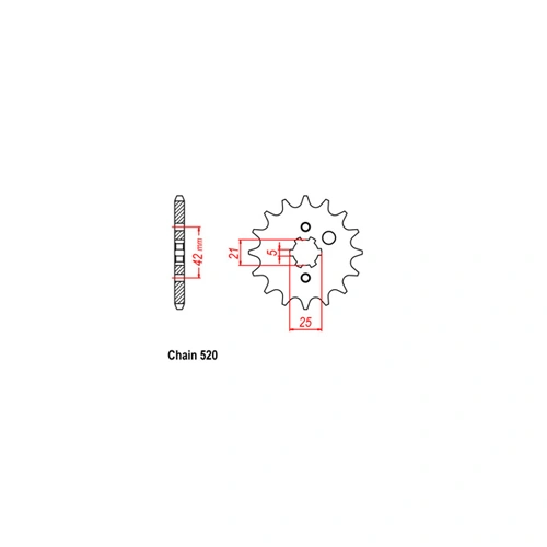 Front Sprocket - Steel 16T 520P D/D
