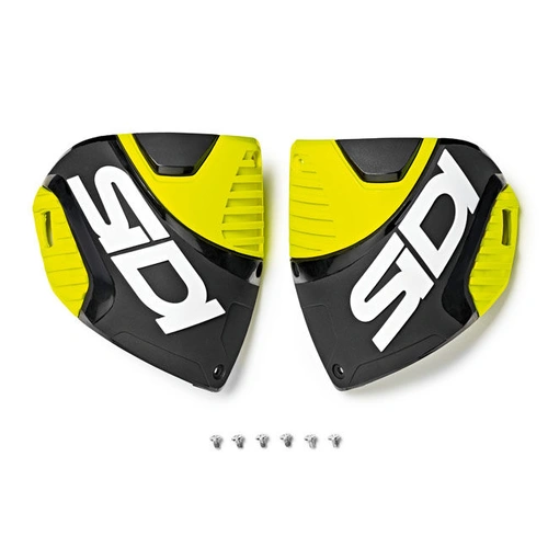 Sidi Crossfire 3 Shin Plate - Black/Fluro Yellow/White - SKU:3104499