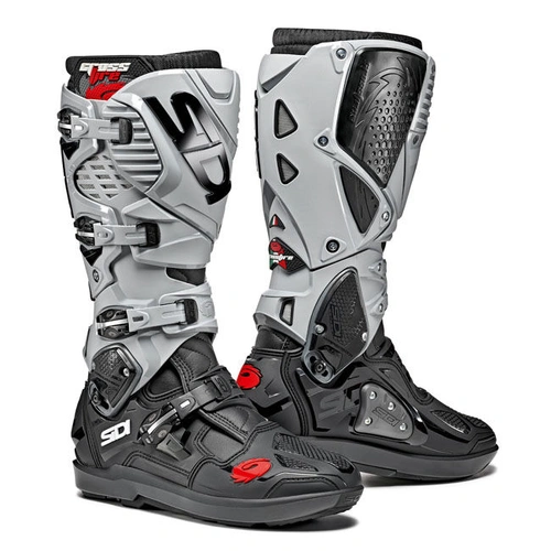 Sidi Crossfire 3 SRS MX Boots - Black/Ash - 42 - SKU:3105105
