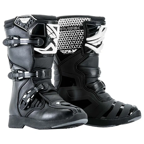 Fly Racing Youth Maverik MX Boots - Black - US3 - SKU:3105226