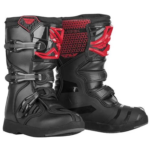 Fly Racing Youth Maverik MX Boots - Red/Black - US3 - SKU:3105232