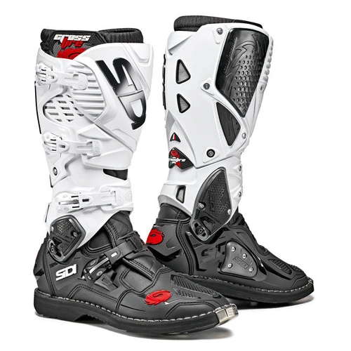 Sidi Crossfire 3 MX Boots - Black/White - 48 - SKU:3105318