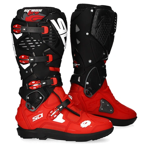 Sidi Crossfire 3 SRS MX Boots - Red/Red/Black - 47 - SKU:3105447