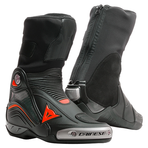 Dainese Axial D1 Boots - Black/Fluro Red - 47 - SKU:3106000