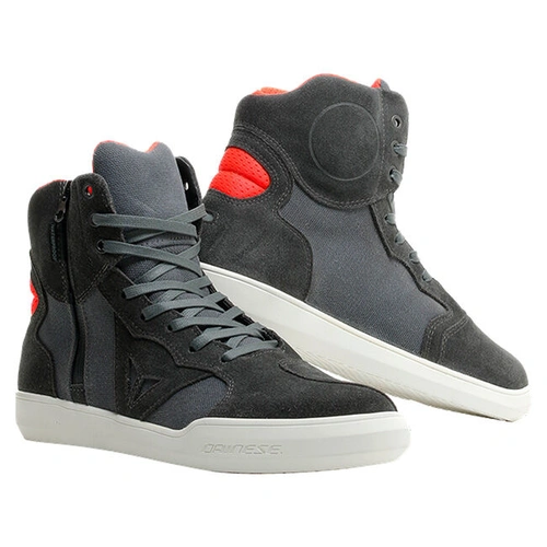 Dainese Metropolis D-Waterproof Riding Shoes - Carbon/Fluro Red