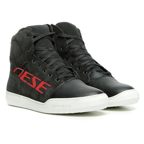 Dainese York D-Waterproof Riding Shoes - Dark Carbon/Red