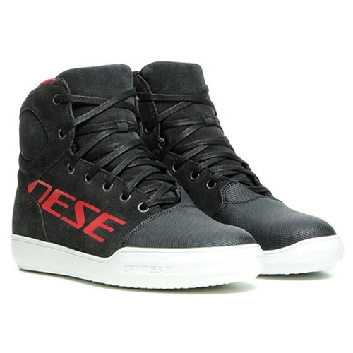 Dainese Ladies York D-Waterproof Riding Shoes - Dark Carbon/Red - 42 - SKU:3106085