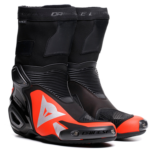 Dainese Axial 2 Boots - Black/Fluro Red - 40 - SKU:3106774