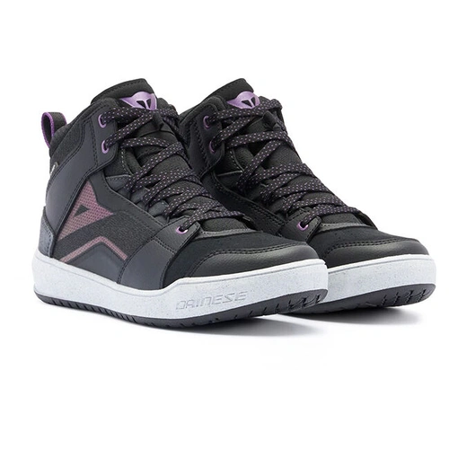 Dainese Ladies Suburb D-Waterproof Riding Shoes - Black/White/Metal Purple